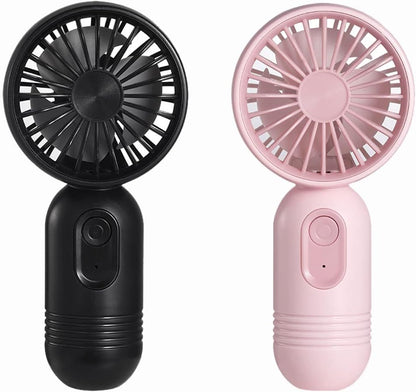Skiennix Mini Portable Fan - Lightweight Handheld Battery Operated Fan with 3 Speeds | USB Rechargeable, 2 Pack