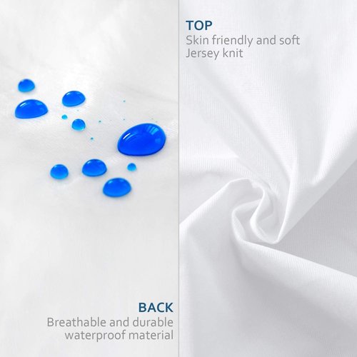 King Pillow Protector - Waterproof Zipper Encasement | 4 Pack, 20x36 Inch White Pillow Covers