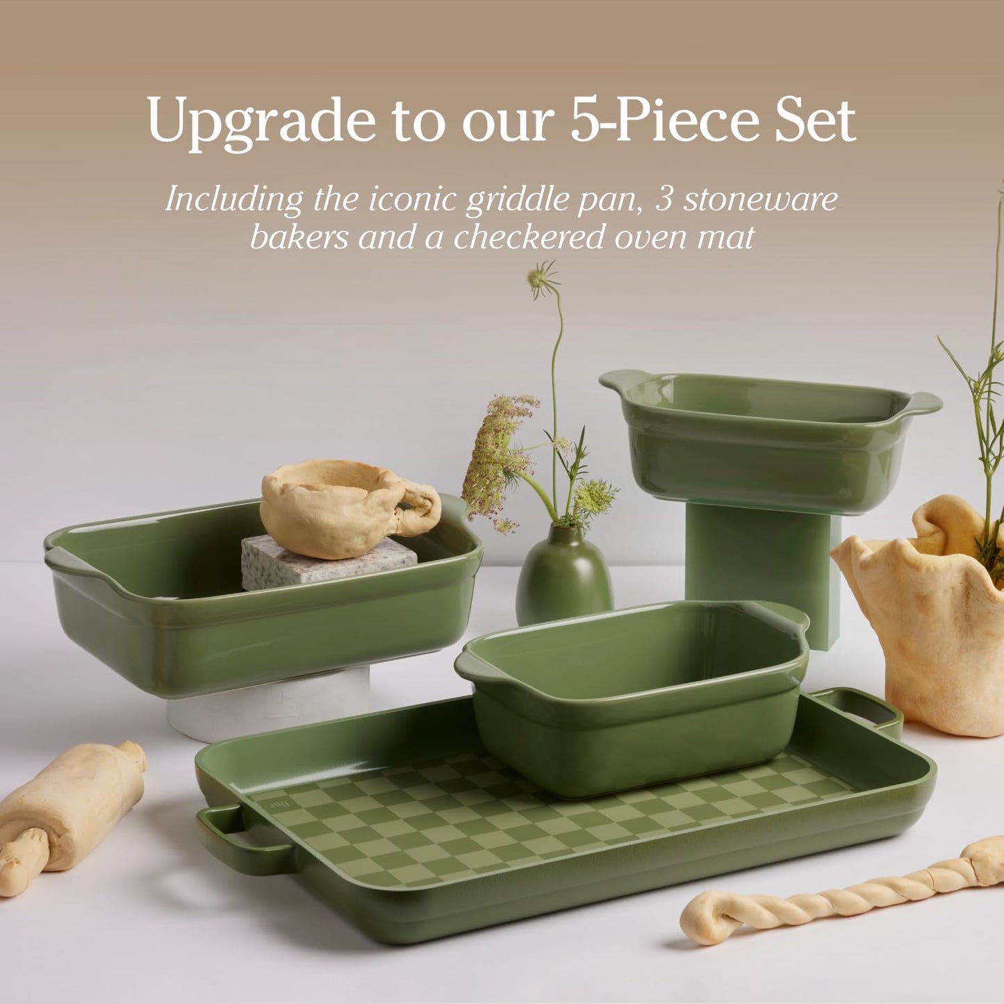 Our Place Mini Griddle Pan - 2 Quart Nonstick Ceramic Sheet Pan & Stovetop Griddle with Handles | Toxin-Free Cast Aluminum | Oven Safe up to 450°F | Compatible with All Cooktops | Sage