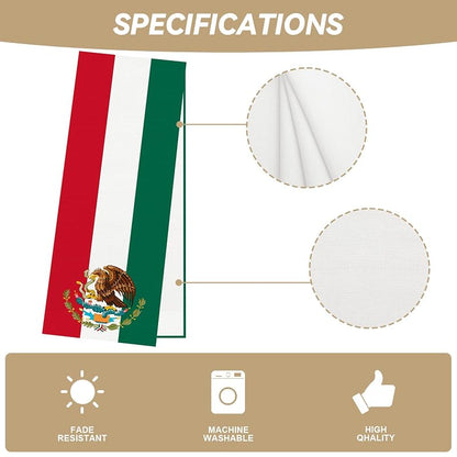 Mexican Fiesta Table Runner 13x72 inch - Day of the Dead Flag Pattern