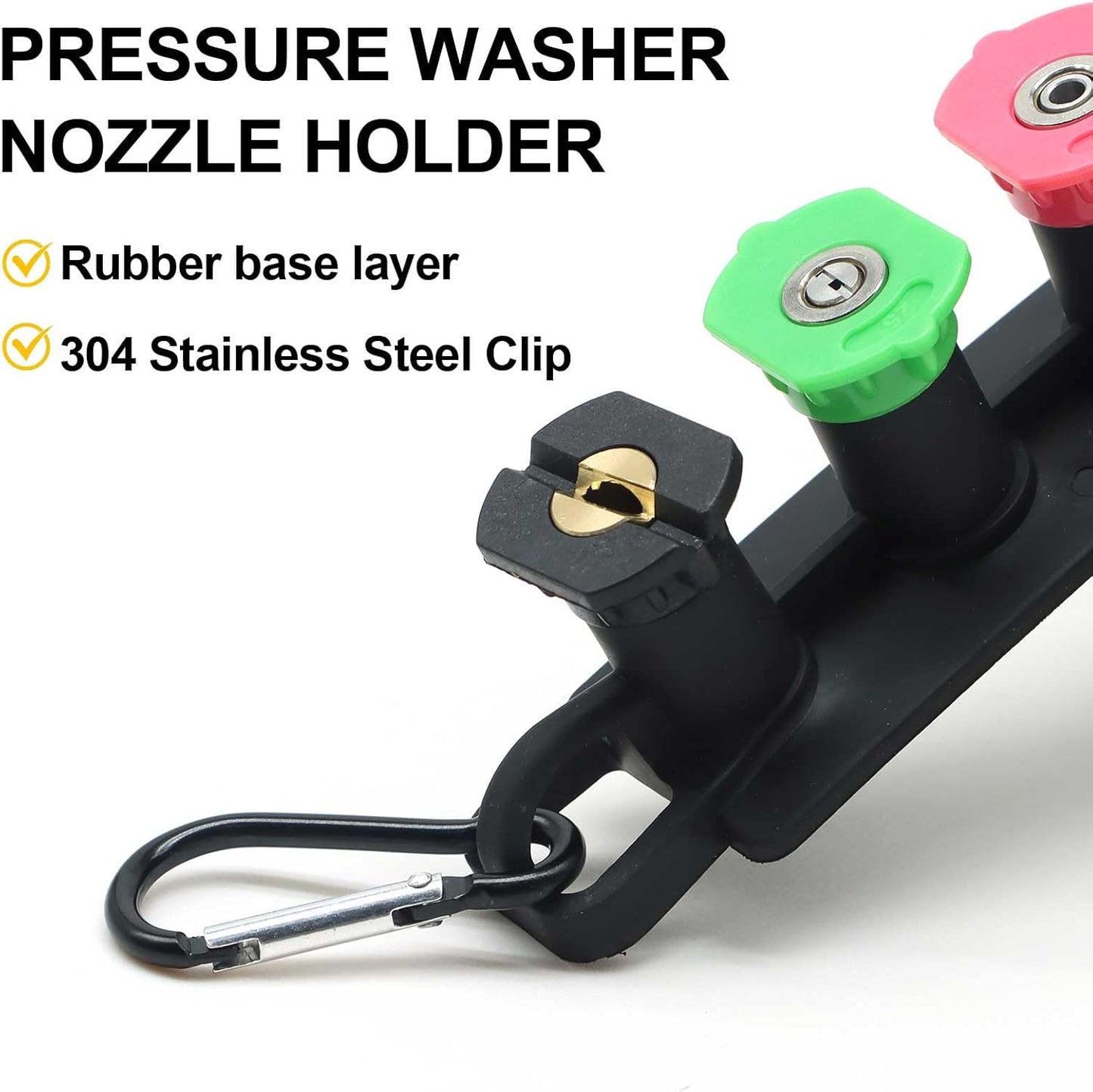 Pressure Washer Tips Universal Pressure Pressure Washer Nozzle Tips Holder Set of 7 Power Washer Nozzle Tips for Car Wash 1/4 Inch Quick Connect Pressure Washer Spray Nozzle