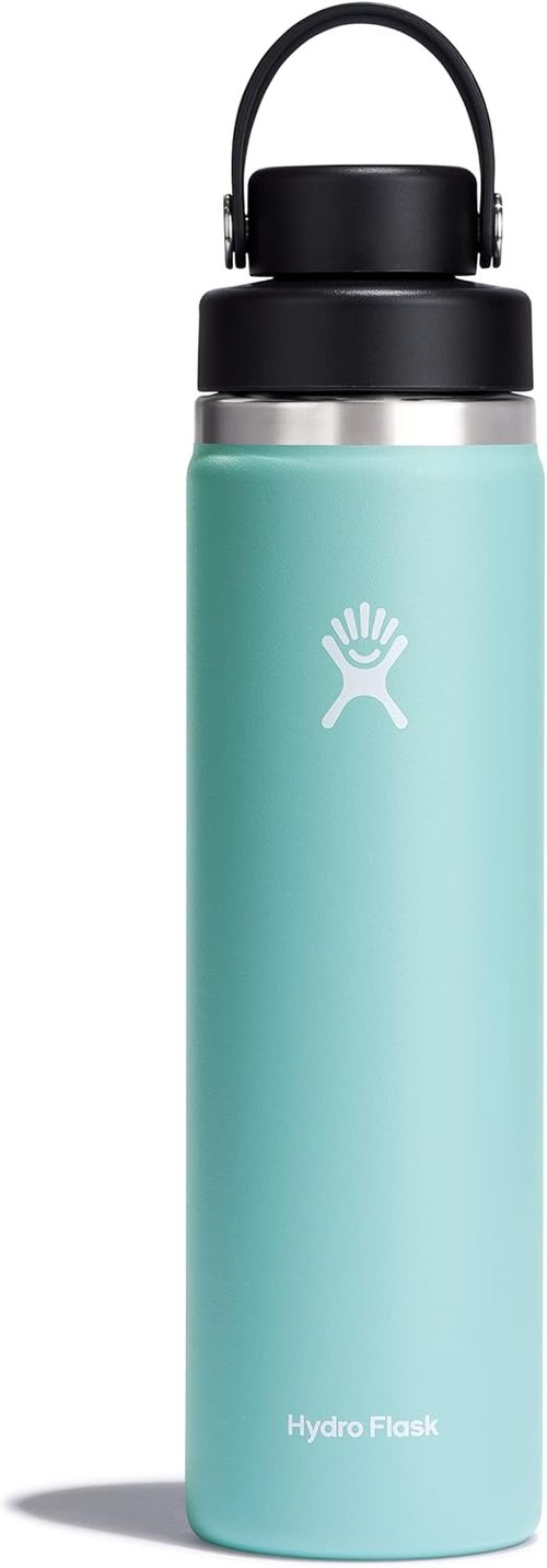 Hydro Flask Water Bottle - Insulated Stainless Steel - Leakproof Wide Mouth Chug Lid | 24 Oz Dew