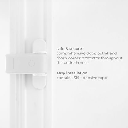 Ubbi Safety Bundle, Safeguarding and Baby Proofing Set, Includes 36 Outlet Covers, 16 Table Corner Protectors and 2 Pinch Guards, Child Safety Kit, White