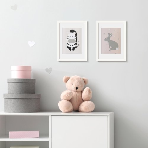 upsimples A4 Picture Frame, Display Pictures 6x8 with Mat or 8.3 x 11.7 Without, Wall Hanging Photo Frames, White, 1 Pack