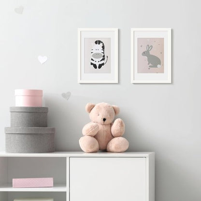 upsimples A4 Picture Frame, Display Pictures 6x8 with Mat or 8.3 x 11.7 Without, Wall Hanging Photo Frames, White, 1 Pack