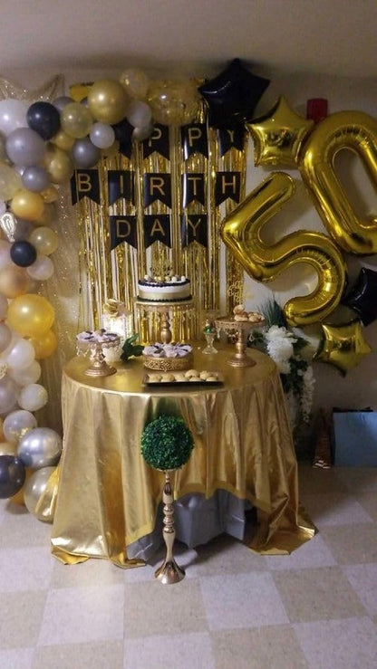 Gold Number 50 Balloon - 40 Inch 50th Birthday Decorations for Men & Women | Elegant Golden Party Supplies