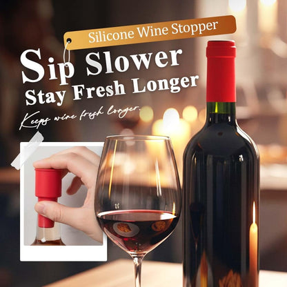 Silicone Wine Stopper for Wine Bottles, 2025 New Wine Stoppers for Wine Bottles, Seal Bottle Cover for Beer Champagne, Glass Bottle Sealer Covers Wine Stoppers for Home Use (4, No Handle)