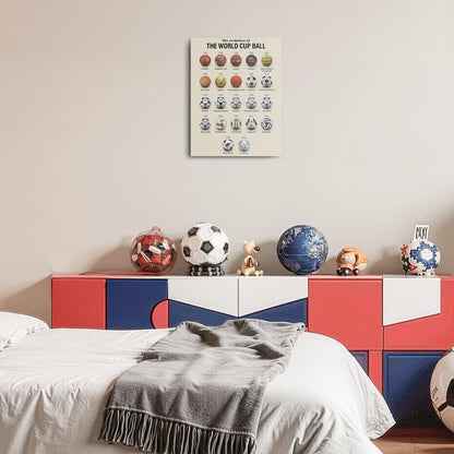 Soccer Gifts Canvas Wall Art - Framed Football Room Decor | 11.4x15 Inch Sports Paintings for Boys
