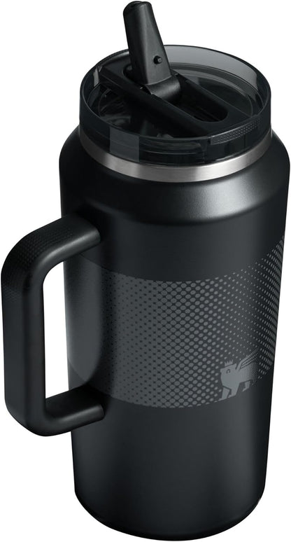 STANLEY Quencher ProTour 64 oz Tumbler - Leakproof Lid, Built-In Straw & Handle | Insulated Stainless Steel | Black Fade