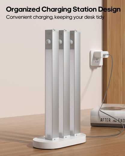 GOODEA 6 Pack LED Under Cabinet Lights - Wireless, Rechargeable Motion Sensor, Dimmable Indoor Lighting | 7” for Cabinets, Bookshelves, Stairs, Hallways