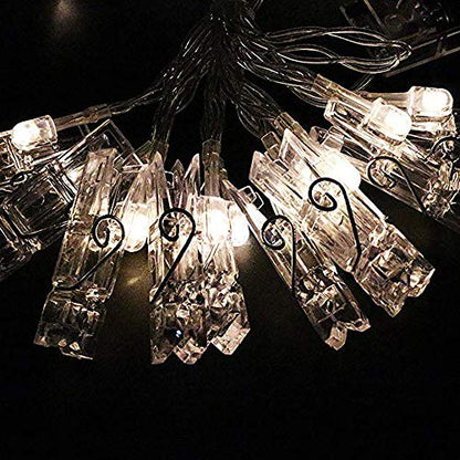 Photo Clip String Lights LED Fairy Lights Battery Operated for Photos & Decor - Warm / 30 LEDs