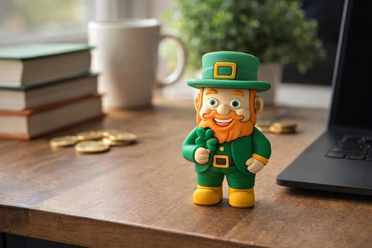 Westmon Works Lucky Irish Leprechaun Figurine - Pocket-Sized Good Luck Charm Keepsake for Desk or Carrying