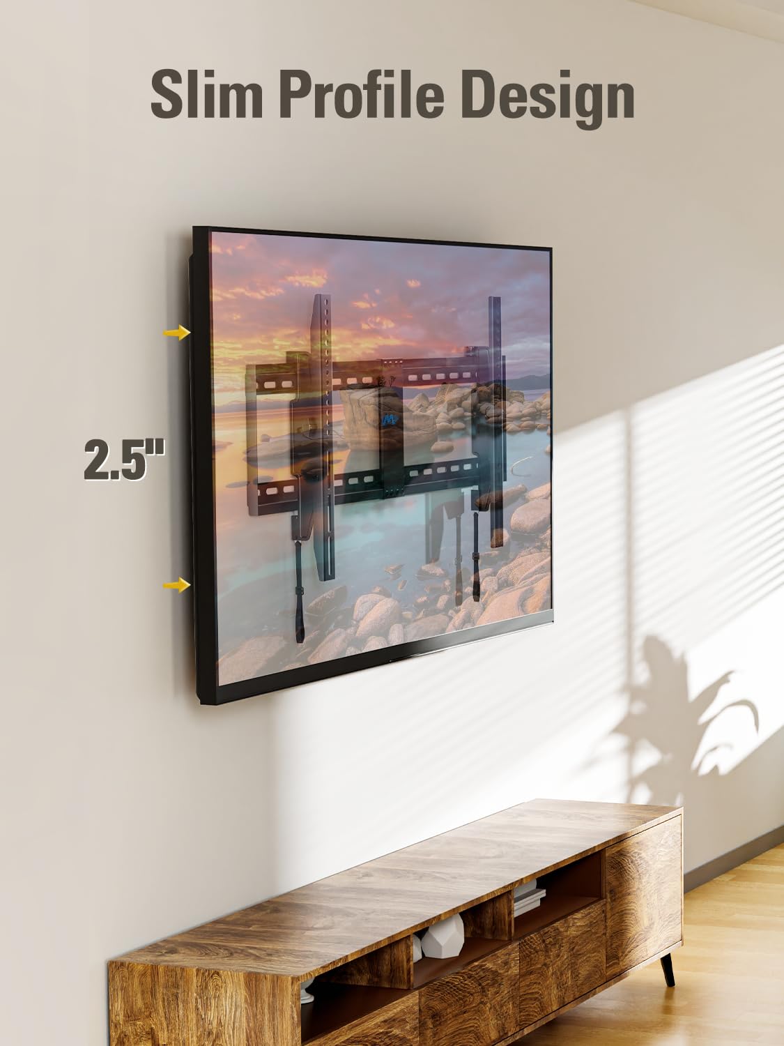 Mounting Dream TV Wall Mount for 42-86" TVs, Tilting TVs Mount with Level Adjustment Fits 16", 18", 24" Studs Easy for Centering, Wall Mount TV Bracket Max VESA 800x400mm, 120 LBS Loading, MD2263-XLK