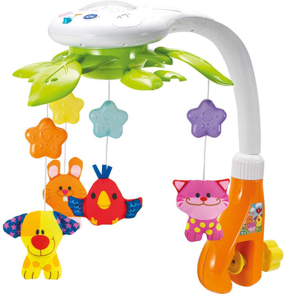 Skiennix Baby Crib Mobile - Musical Rotating Mobile with Star Projector & Calming Lullabies for Newborns