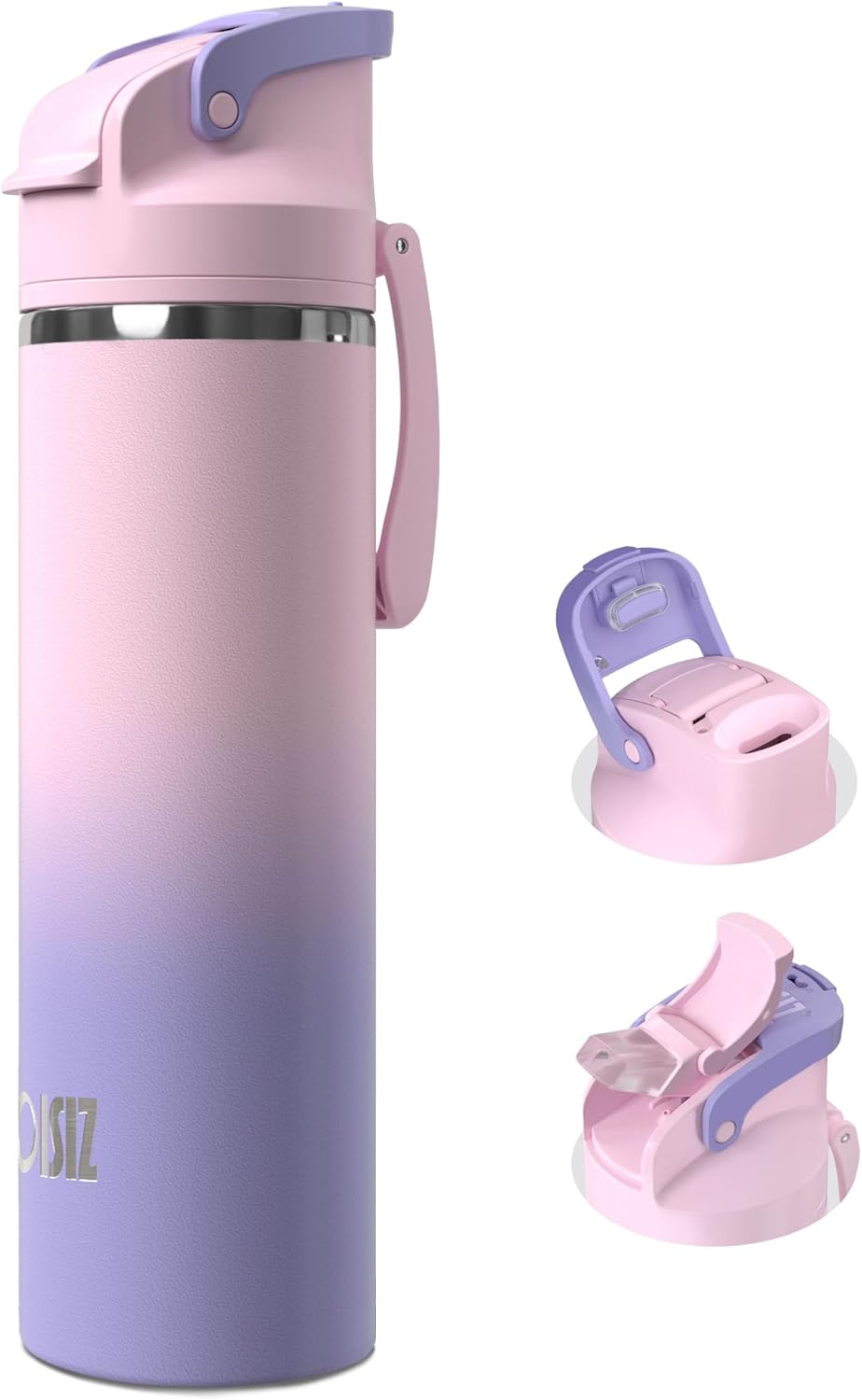 OISIZ Insulated Water Bottle - 24 oz Vacuum Stainless Steel with 2-in-1 Spout & Straw Lid | Leakproof & Keeps Cold 24H