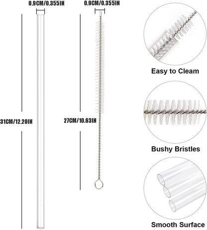 TAL Replacement Straws for 40oz Stainless Steel Tumbler - Includes Cleaning Brush, Pack of 8