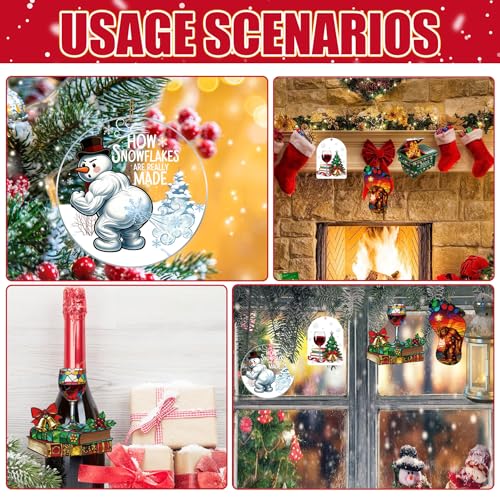Funny Snowman Christmas Ornament 2026 - 3.9 Inch Acrylic Holiday Decor - Snowman Hanging Decoration for Xmas Tree & Gift Exchange
