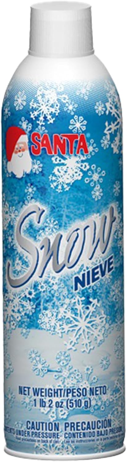 Santa Artificial Snow Spray - Winter White Christmas Decor | 18 oz for Festive Touch
