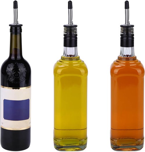 180PCS Pourers Dust Covers, Pour Spot Caps, Liquor Spout Covers, Olive Oil Liquor Bottle Pour Spout Cover, Black Rubber Pourer Cap,Wine Pourers Cover