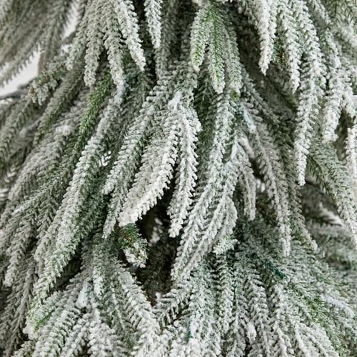 4ft Flocked Down Swept Artificial Christmas Tree with 110 LED Lights - Nearly Natural