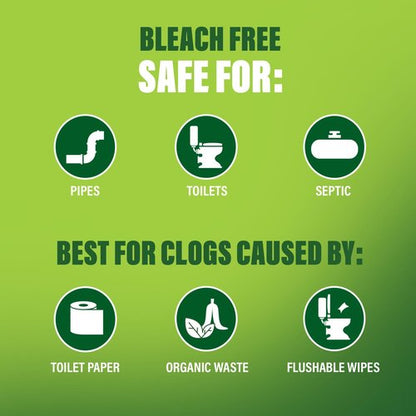 Green Gobbler Liquid Toilet Plunger | Clog Remover | Safe for Toilets and Septic | No Plunger Needed | 5 Uses