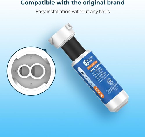 Crystala Water Filter - Compatible Replacement for GE XWFE with Built-In Chip | Pack of 1