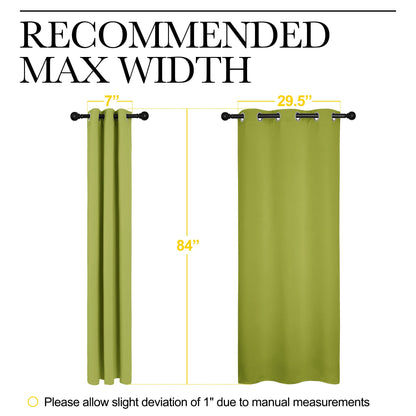 NICETOWN Green Blackout Curtains Window Panels, Window Treatment Thermal Insulated Solid Grommet Blackout Draperies/Drapes for Christmas Bedroom (Set of 2, 34 by 84 Long, Fresh Green)