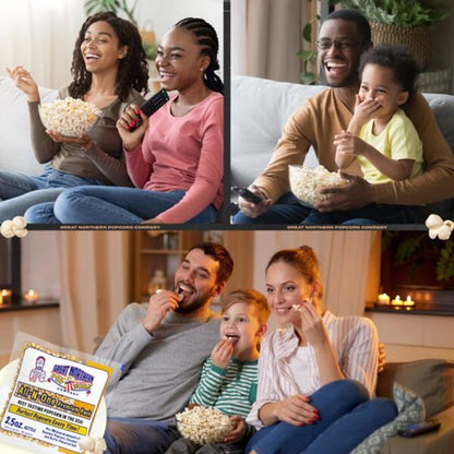Great Northern Popcorn | 2.5oz Popcorn Machine Packets - All-in-One Movie Theater Style Kernels & Oil (24 Count)