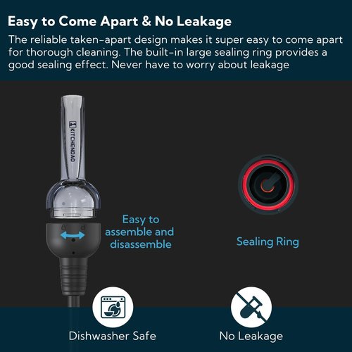 KITCHENDAO Detachable Wine Aerator Pourer - BPA Free Tritan Premium Wine Air Aerator Decanter Spout Dispenser