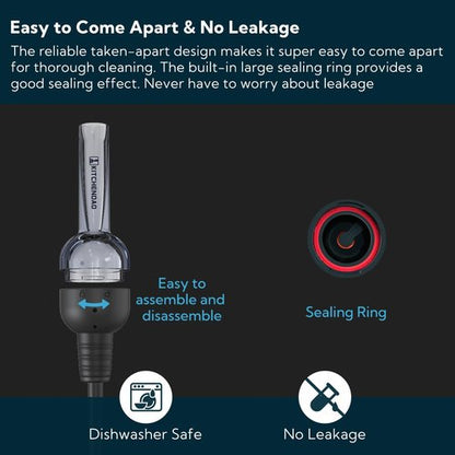KITCHENDAO Detachable Wine Aerator Pourer - BPA Free Tritan Premium Wine Air Aerator Decanter Spout Dispenser