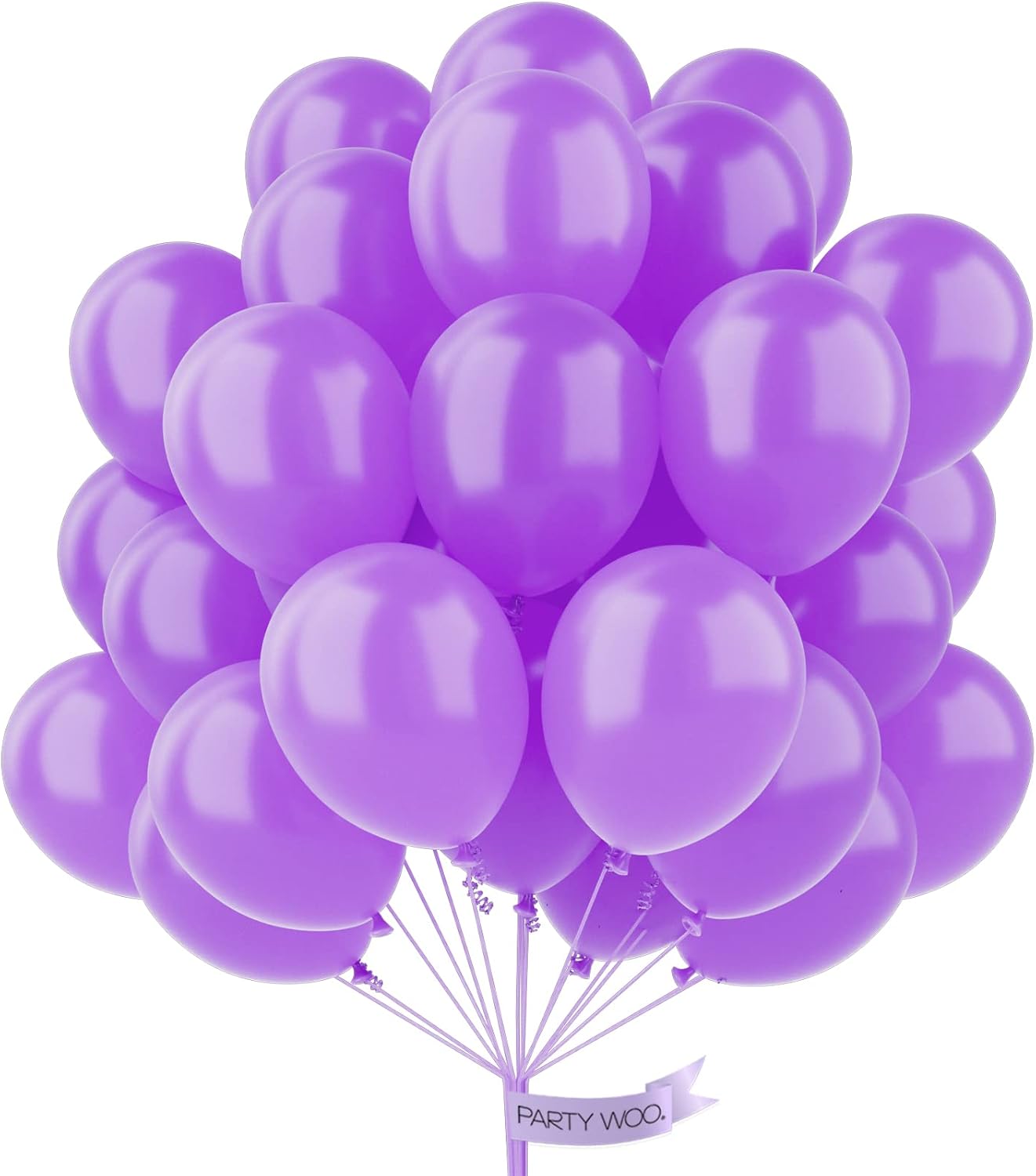 PartyWoo Dark Purple Balloons - 50 Pcs 12 Inch Pearl Latex Helium Balloons for Celebrations