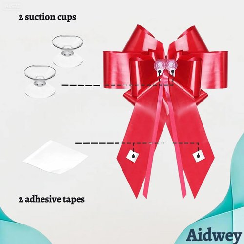 Big Car Bow - 30 Inch Giant Red Gift Bow for Cars, Birthdays, Christmas & Parties | Perfect for Present & Home Decor