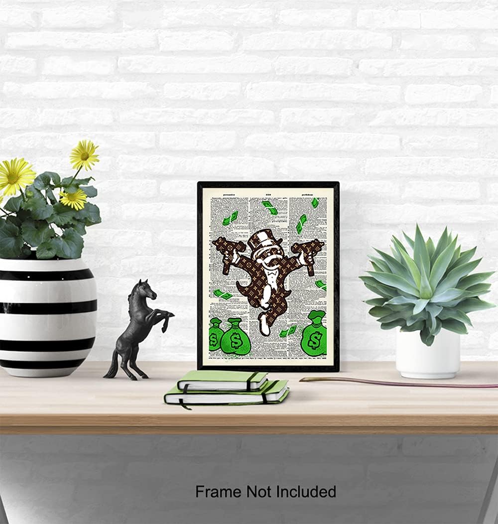 Urban Street Art | Fashion Graffiti Wall Art Print - Upcycled Dictionary Poster for Home Decor - 8x10 Unframed