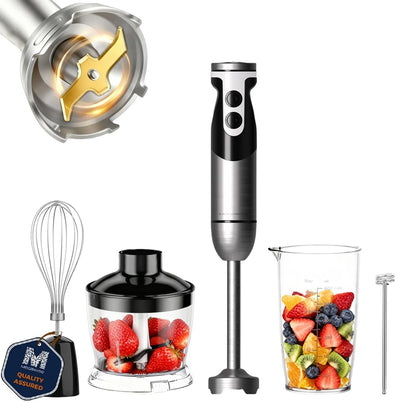 MegaWise Pro Hand Blender - Versatile 5-in-1 Kitchen Tool | Sleek Black Design, 2025 Model