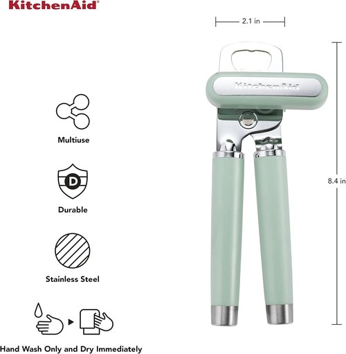 KitchenAid Multifunction Can Opener - 8.36-Inch Bottle Opener in Pistachio Color