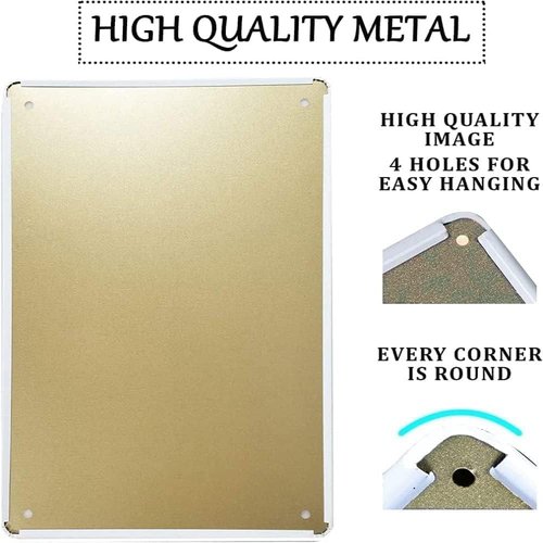 Fitness Motivational Metal Sign - 'Strong Is The New Pretty' Inspirational Gym Wall Art | 8x12 Inch Decor for Home Gym