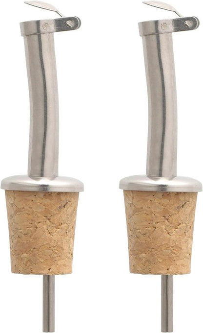Fantes Bottle Stopper Pourers, 18/8 Stainless Steel, Set of 2, The Italian Market Original since 1906