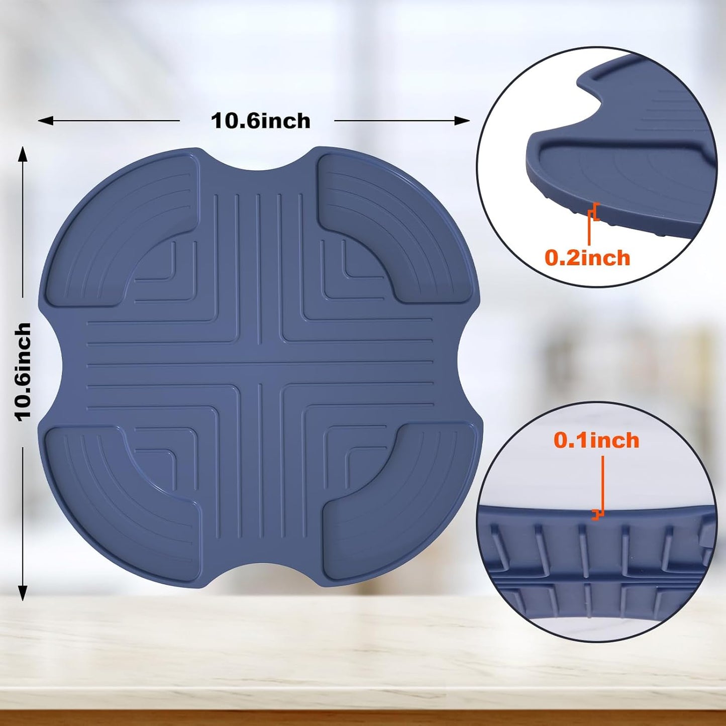 Palksky Silicone Air Fryer Trivets - Heat-Resistant Hot Pads for Ninja Crispi | Portable Green Kitchen Aid