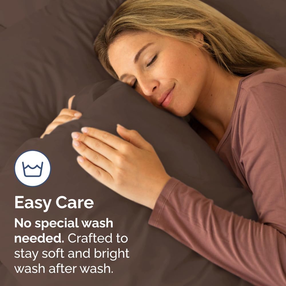 Queen Pillow Cases by [Brand Name] - Ultra Soft Hotel Quality Covers | Wrinkle-Free, Stain Resistant - 2 Piece Set in Brown