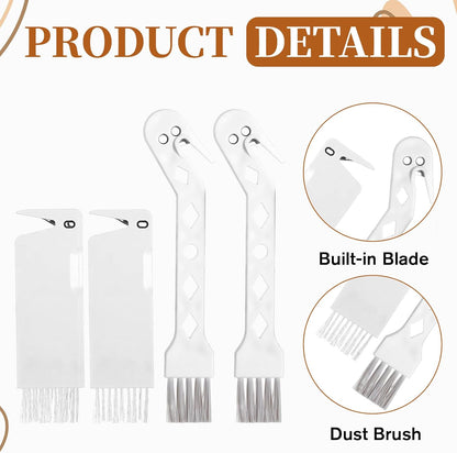 Skiennix Handheld Vacuum Brush Cleaner - 2-in-1 Roller Tool for Universal Vacuum | 4 PCS Set (White)