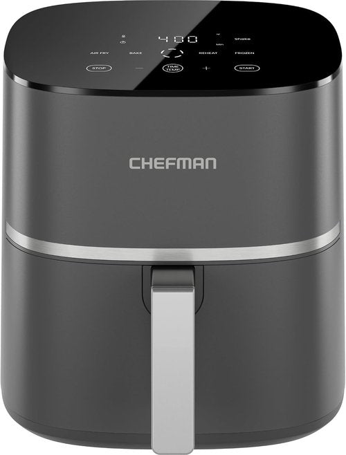 Chefman TurboX 4-in-1 Air Fryer - 5-Quart Capacity for Crispy Chicken, Fries & More | Digital Touch Controls, Dishwasher Safe