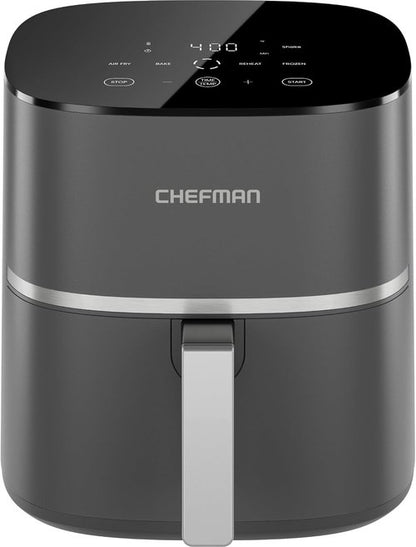 Chefman TurboX 4-in-1 Air Fryer - 5-Quart Capacity for Crispy Chicken, Fries & More | Digital Touch Controls, Dishwasher Safe