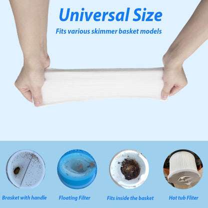 Skiennix Pool Skimmer Socks - 40-Pack Ultra Fine Mesh Filter for In-Ground & Above Ground Pools