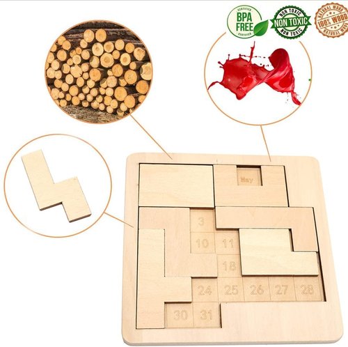 Daily Calendar Puzzle by Regine Switzerland - Challenging Wooden Puzzle for Adults | Perfect Easter Gift