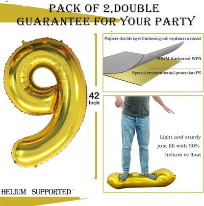 GOER Jumbo 29 Inch Foil Balloons - Perfect Decorations for 29th Birthday Party | Gold