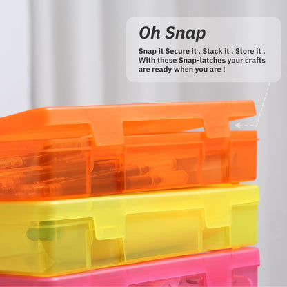 Novelinks Plastic Storage Bins - Mini Clear Organizing Containers with Lids | 9 Pack Medium Size