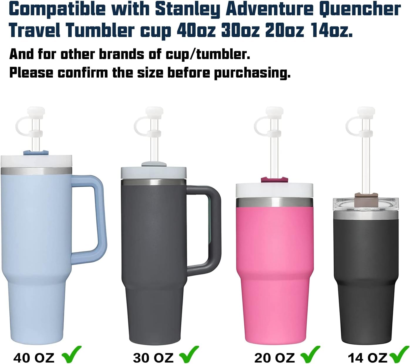 Stanley Straw Cover - Replacement Straw Stopper for 40 oz & 30 oz Tumblers | Durable & Convenient