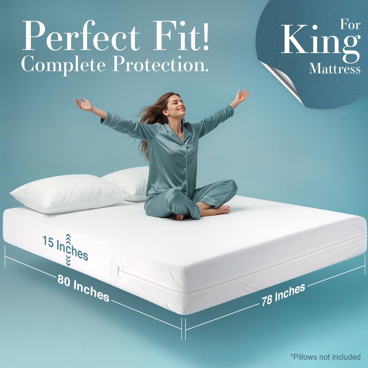 Utopia Bedding King Size Mattress Protector - 100% Waterproof & Bed Bug Proof Encasement | Pack of 10
