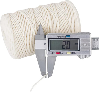 PerkHomy Cotton Butcher's Twine - 500 Feet Food Safe 2mm String for Cooking, Crafts & Gardening