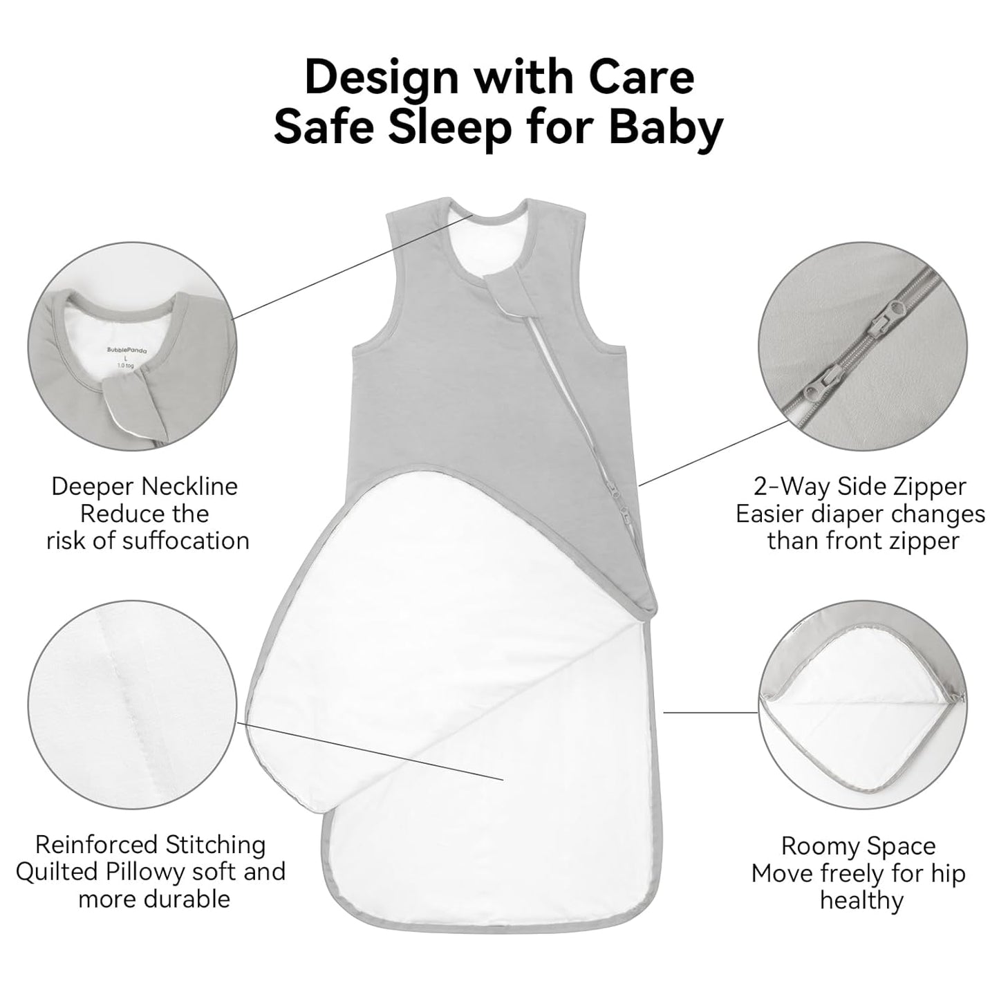 Rayon by Bamboo Baby Sleep Sack - Ultra Soft 2.5 Tog Winter Wearable Blanket | 6-12 Months, Unisex